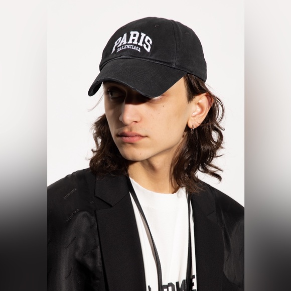BALENCIAGA “PARIS” City Cotton Cap Baseball Hat UNISEX NEW WITH TAGS - SIZE “L” - Picture 1 of 16